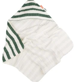 Done by Deer Babyhåndklæde - 70x70 cm - Stripes Green