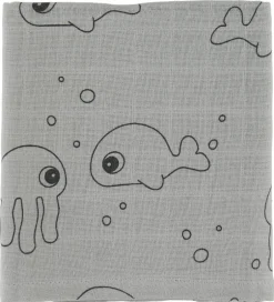 Done by Deer Babysvøb - 120x120 - 2 stk - Sea Friends - Grå