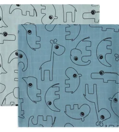 Sovetid|Babysvøb*Done by Deer Babysvøb - 120x120 cm - 2-pak - Contour Blue