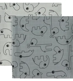 Done by Deer Babysvøb - 120x120 cm - 2-pak - Contour Grey