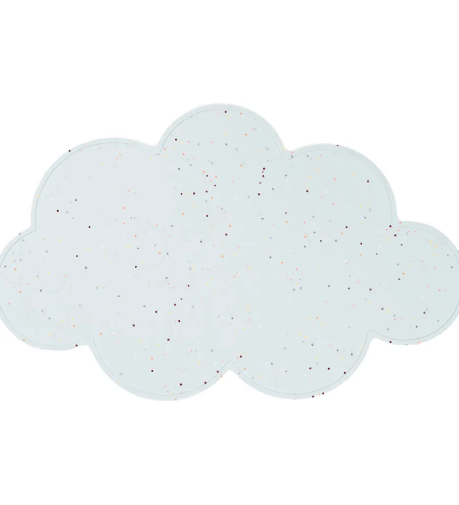 Done by Deer Dækkeserviet - Silikone - Sky - Confetti Blue