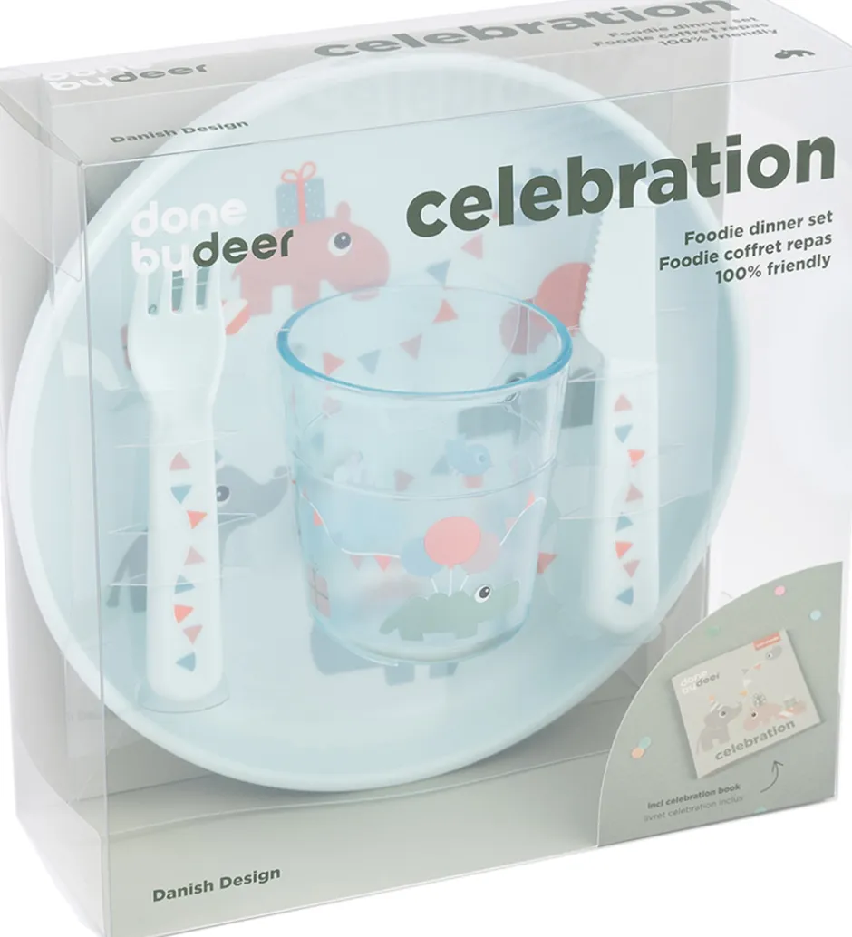 Spisesæt*Done by Deer Spisesæt - 4 Dele - Celebration Blue