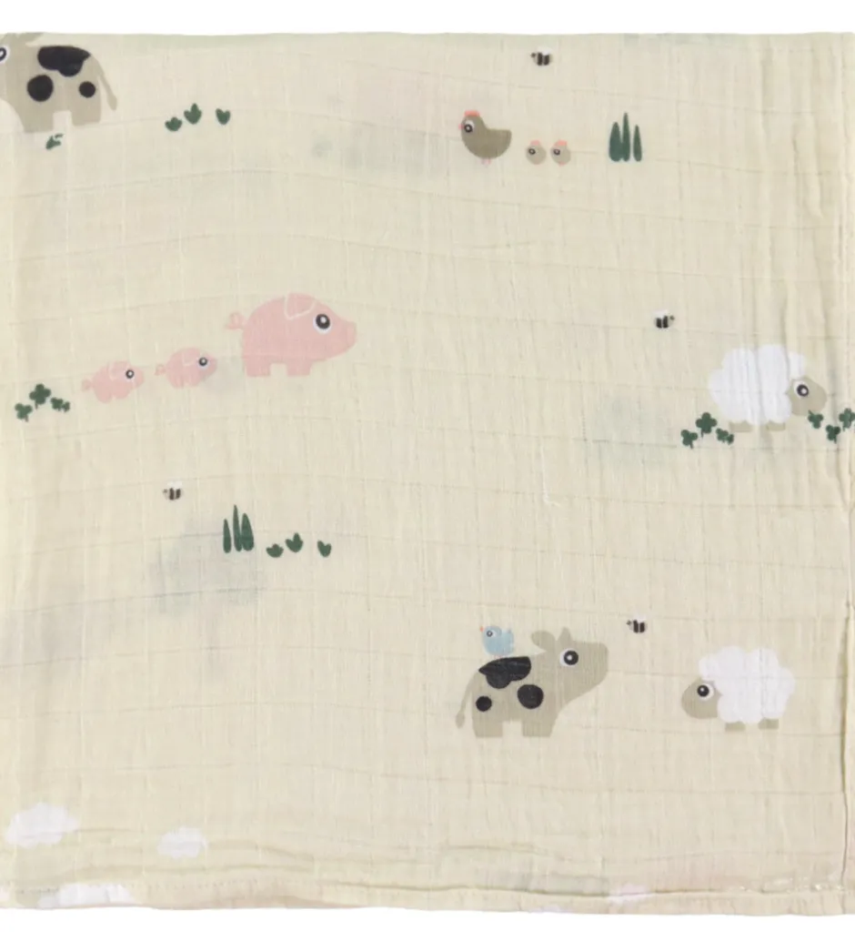Done by Deer Stofbleer - Musselin - 2-pak - 65x65 cm - Tiny Farm