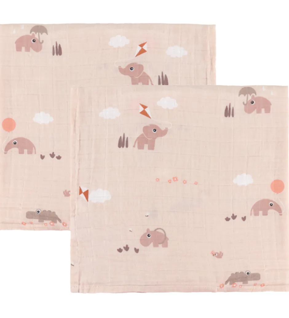 Stofbleer|Pusletid*Done by Deer Stofbleer - Musselin - 2-pak - 65x65 cm - Playgroun