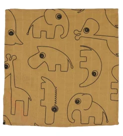 Done by Deer Vaskeklude - 5-pak - 30x30 cm - Deer Friends Mustar