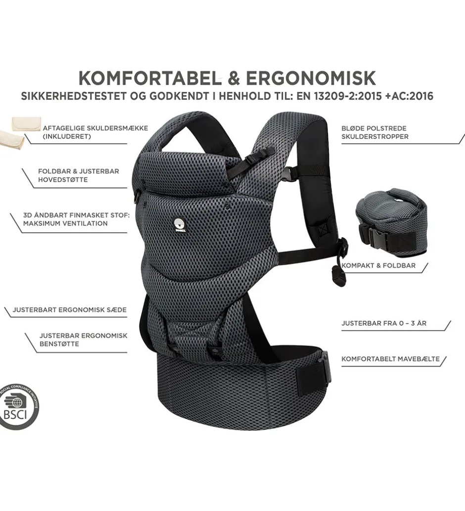 Dooky Bæresele - Urban Comfort - Grey Sapphire