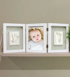 Plakater Og Billeder*Dooky Hånd- og Fodaftryk Sæt - Happy Hands - Triple Ramme