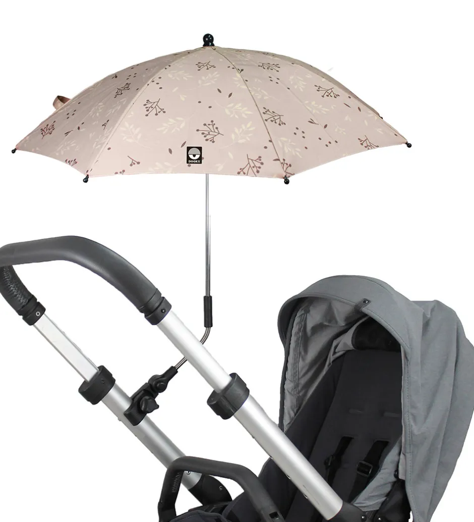 Dooky Parasol/Paraply Til Klapvogn - UV50+ - Romantic Leaves Bei