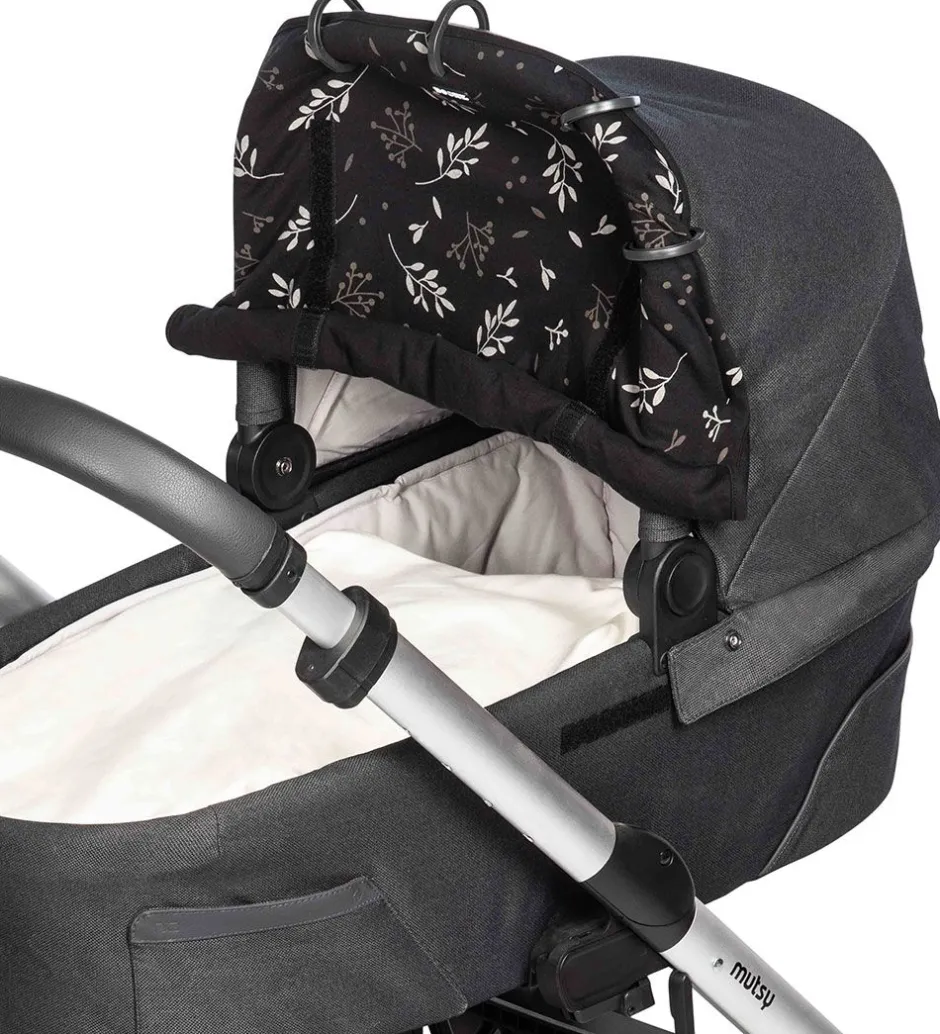 Dooky Solsejl - Universal - UV50+ - Romantic Leaves Black