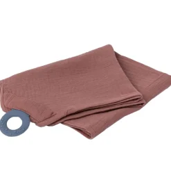 Bideringe|Stofbleer*Doomoo Ammetæppe m. Bidering - Musselin - 100x85 cm - Terracotta