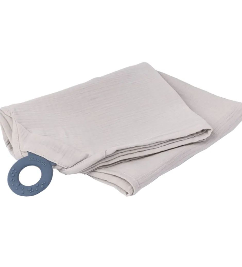 Doomoo Ammetæppe m. Bidering - Musselin - 100x85 cm - Beige