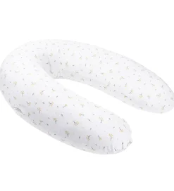 Amning|Ammepuder*Doomoo Graviditets-/Ammepude - 180 cm - Hvid/Blomster Gul