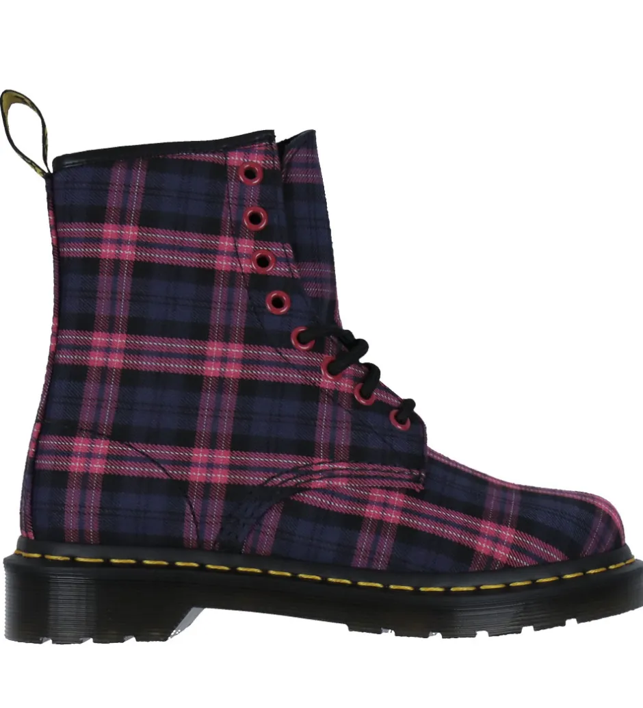 Støvler*Dr. Martens Støvler - 1460 - Pink Multi Tartan