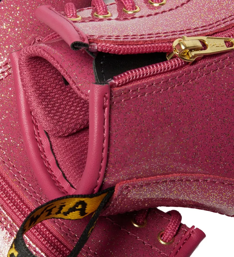 Støvler*Dr. Martens Støvler - 1460 T - Nebuls Glitter - Fuchsia/Silver/G
