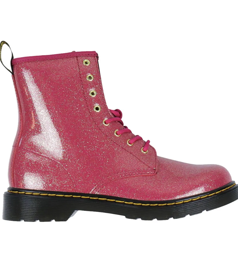 Støvler*Dr. Martens Støvler - 1460Y - Nebula Glitter - Fuchsia/Silver/Go