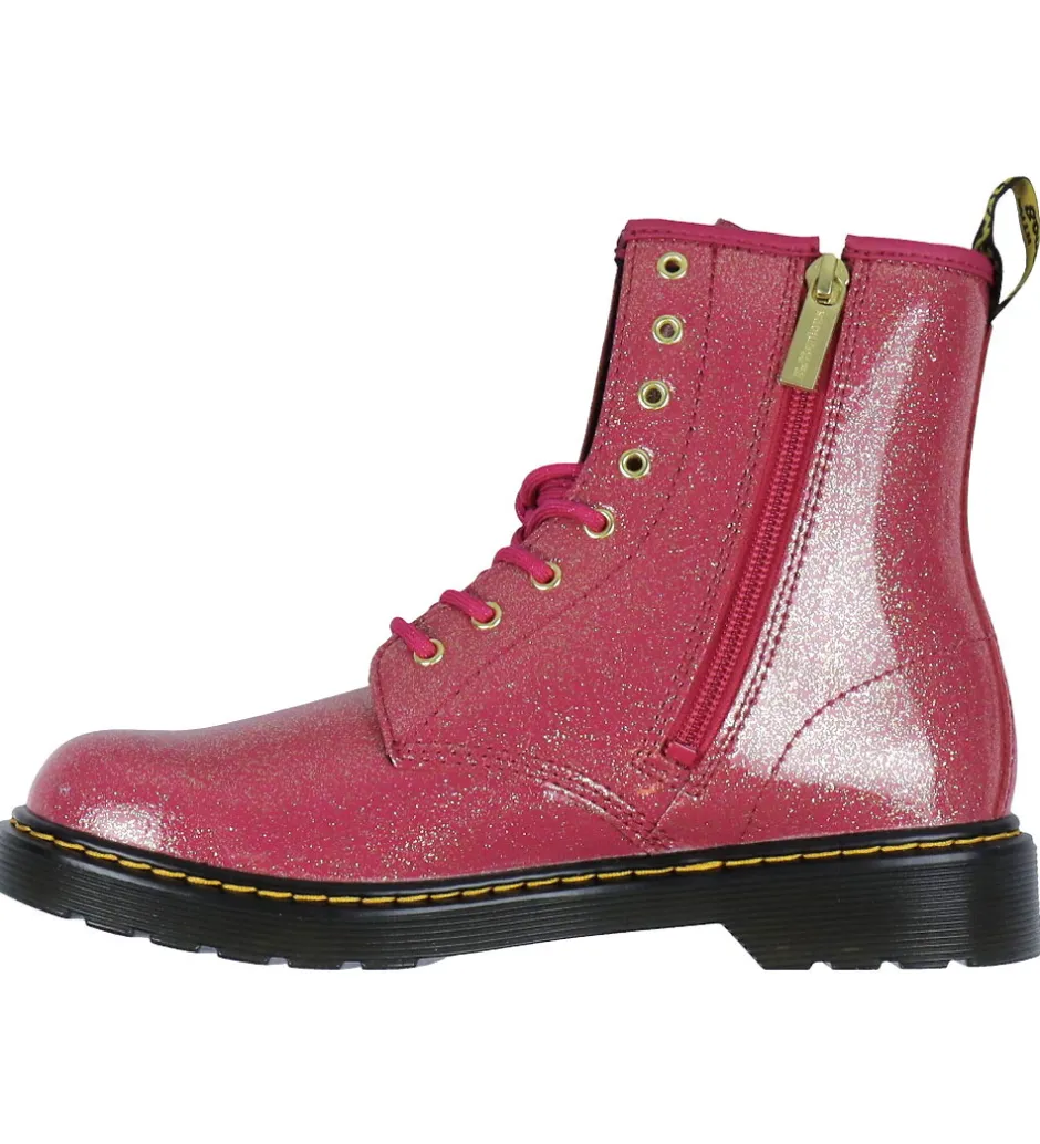 Støvler*Dr. Martens Støvler - 1460Y - Nebula Glitter - Fuchsia/Silver/Go