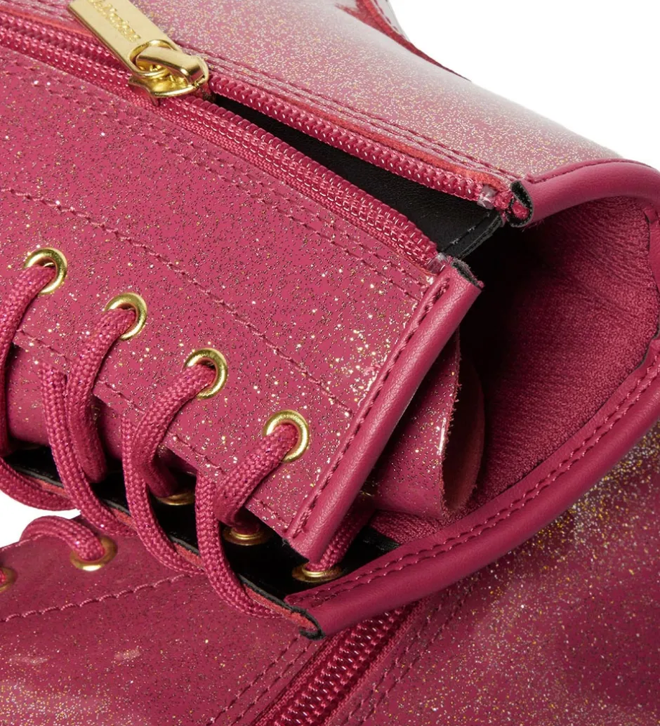 Støvler*Dr. Martens Støvler - 1460Y - Nebula Glitter - Fuchsia/Silver/Go