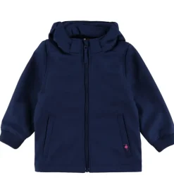 Børn DYR -Cph Softshelljakke - evild - Navy m. Flamingo