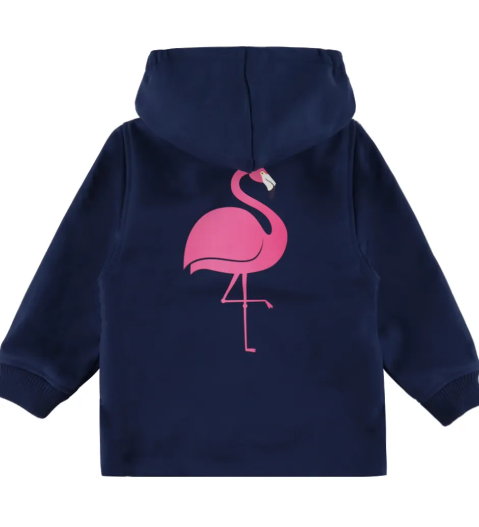 Børn DYR -Cph Softshelljakke - evild - Navy m. Flamingo