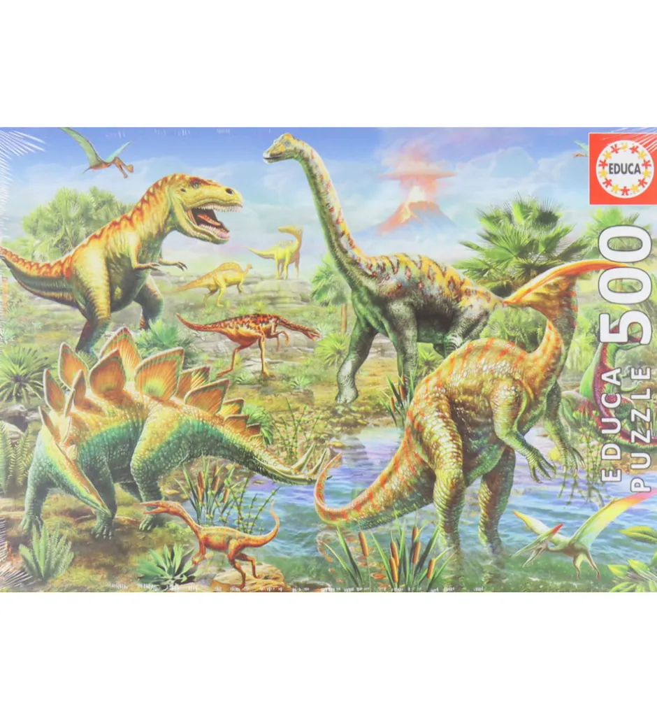 Puslespil*Educa Puslespil - 500 Brikker - Jurassic Playground