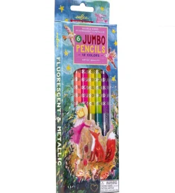 Skriveredskaber*Eeboo Farveblyanter - 6 Stk. - Jumbo - King Fox