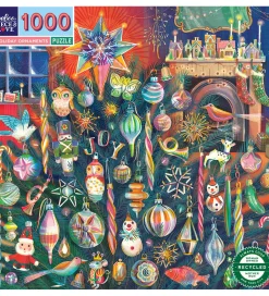 Puslespil*Eeboo Puslespil - 1000 Brikker - 58,4x58,4 cm - Holiday Ornament