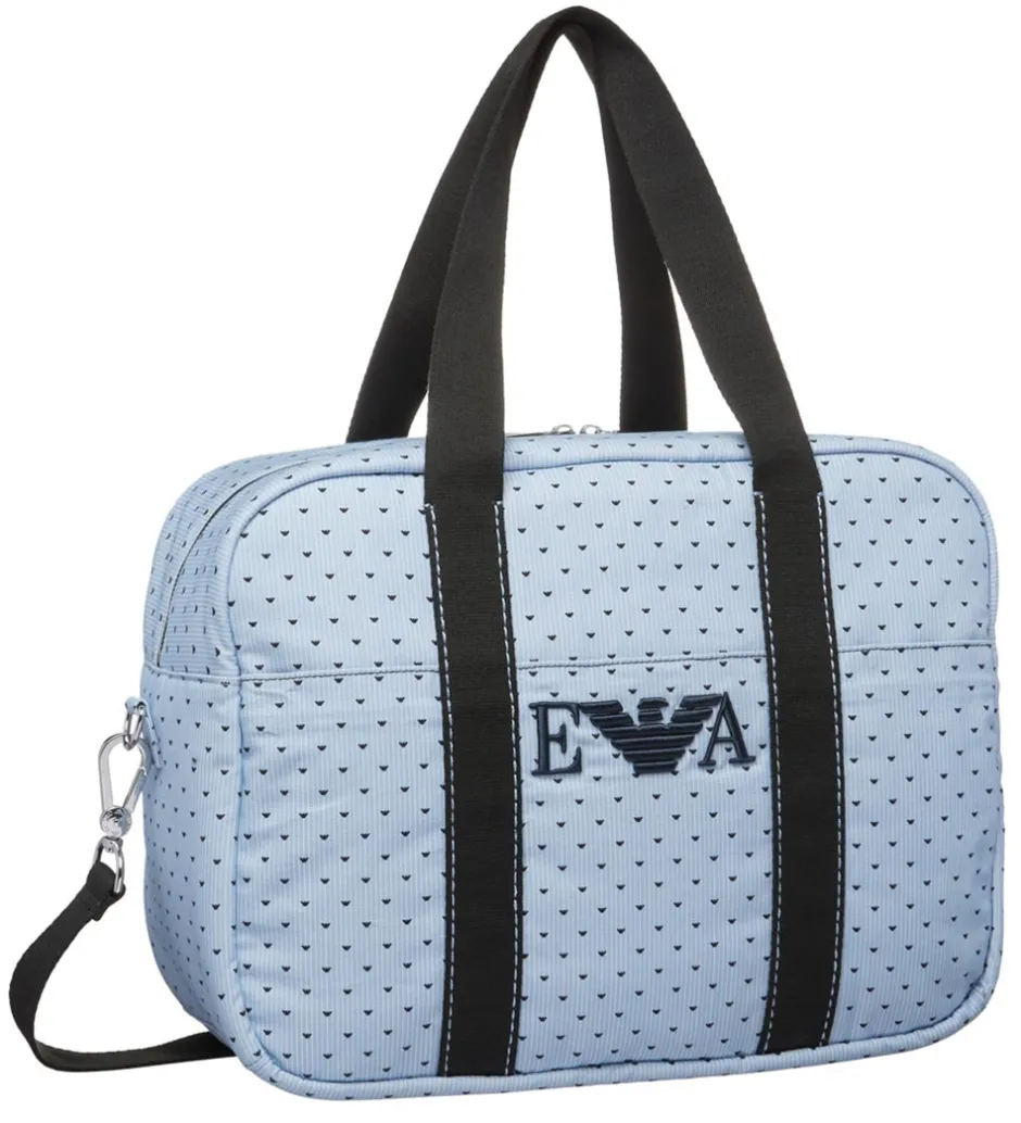 Emporio Armani Pusletaske - Lyseblå/Navy m. Logoer