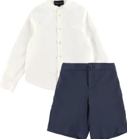Børn Emporio Armani Sæt - Skjorte/Shorts - Hvid/Dark Navy