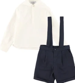Konfirmationstøj*Emporio Armani Sæt - Skjorte/Shorts - Dark Navy/Hvid