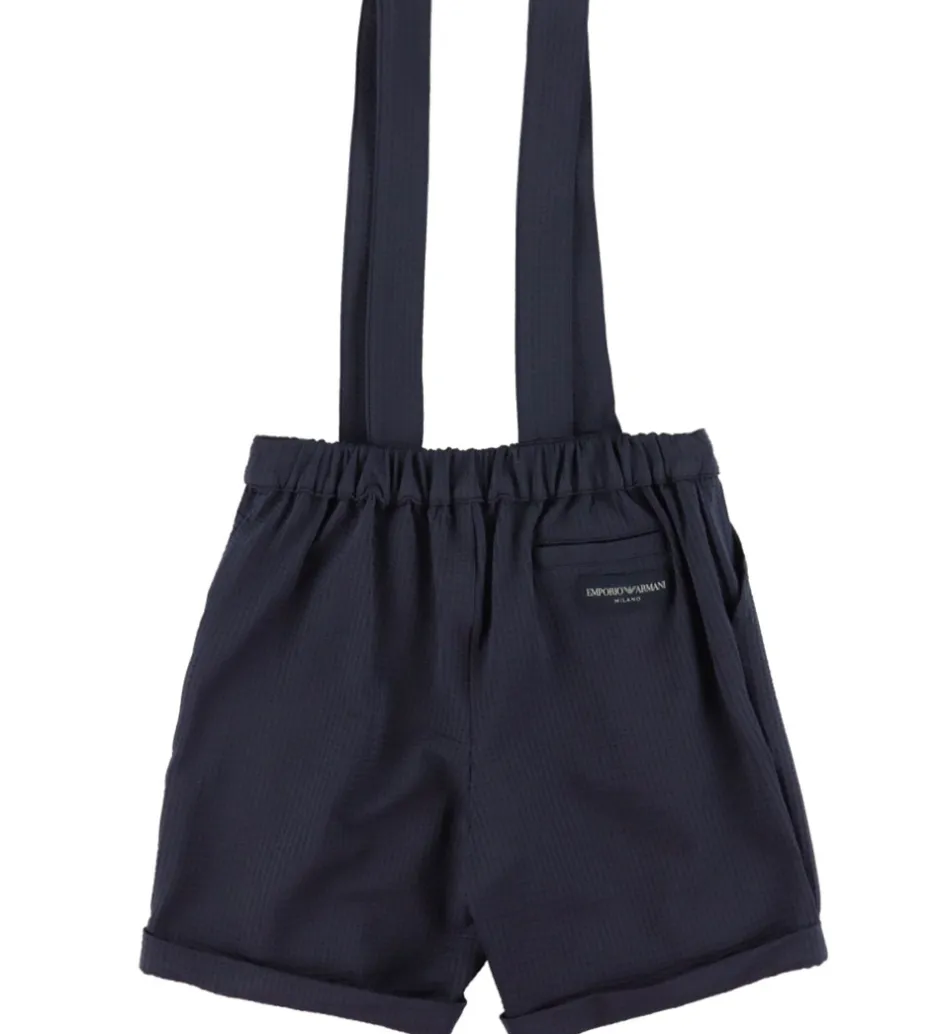 Konfirmationstøj*Emporio Armani Sæt - Skjorte/Shorts - Dark Navy/Hvid