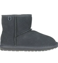 Bamsestøvler*EMU Australia Bamsestøvler - Wallaby Mini - Charcoal