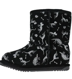 Bamsestøvler*EMU Australia Bamsestøvler - Tex - Reflective Dino Brumby - Sort