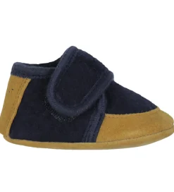 En Fant Hjemmesko - Uld - Navy