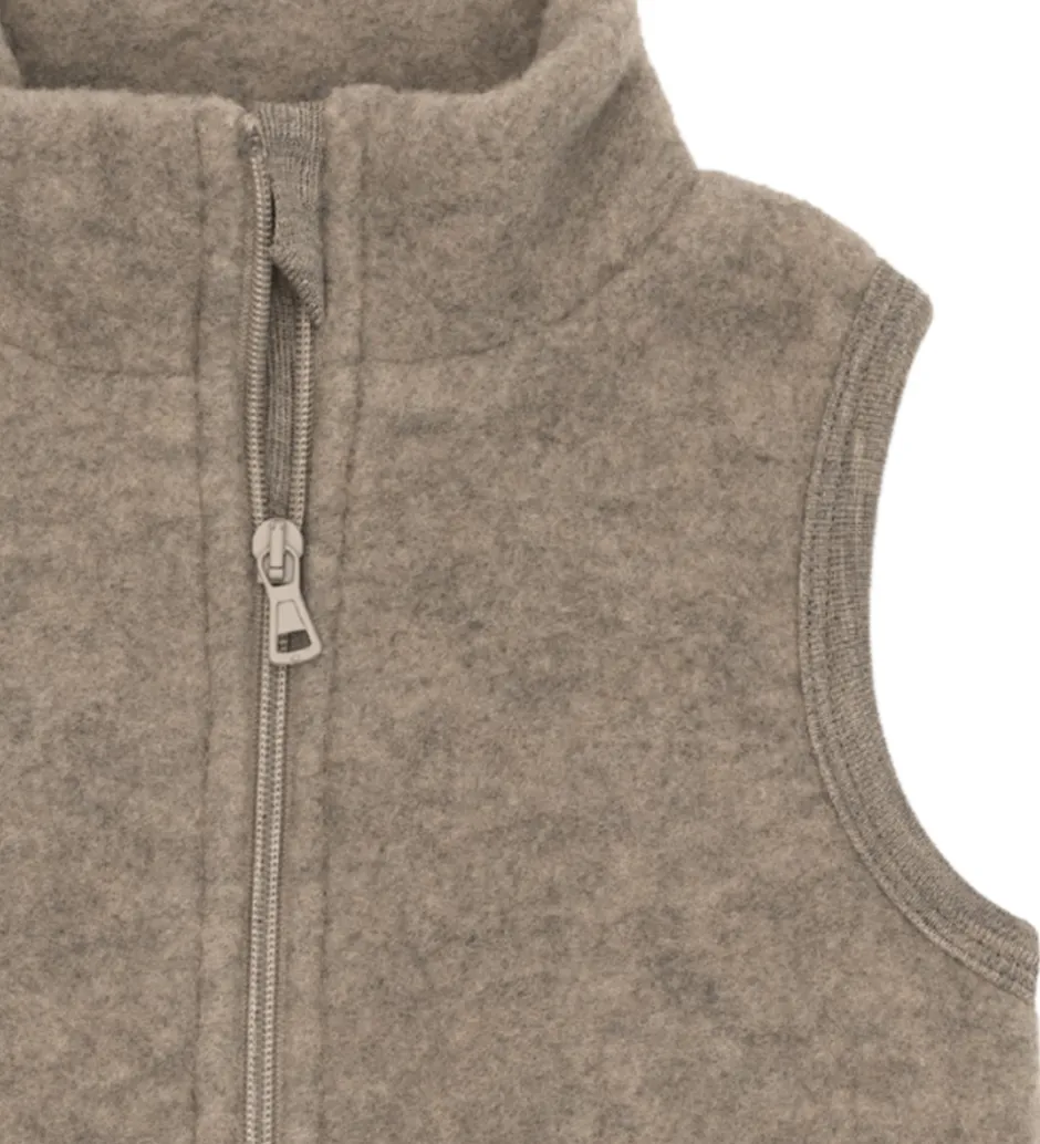 Børn Engel Vest - Uld - Walnut Melange