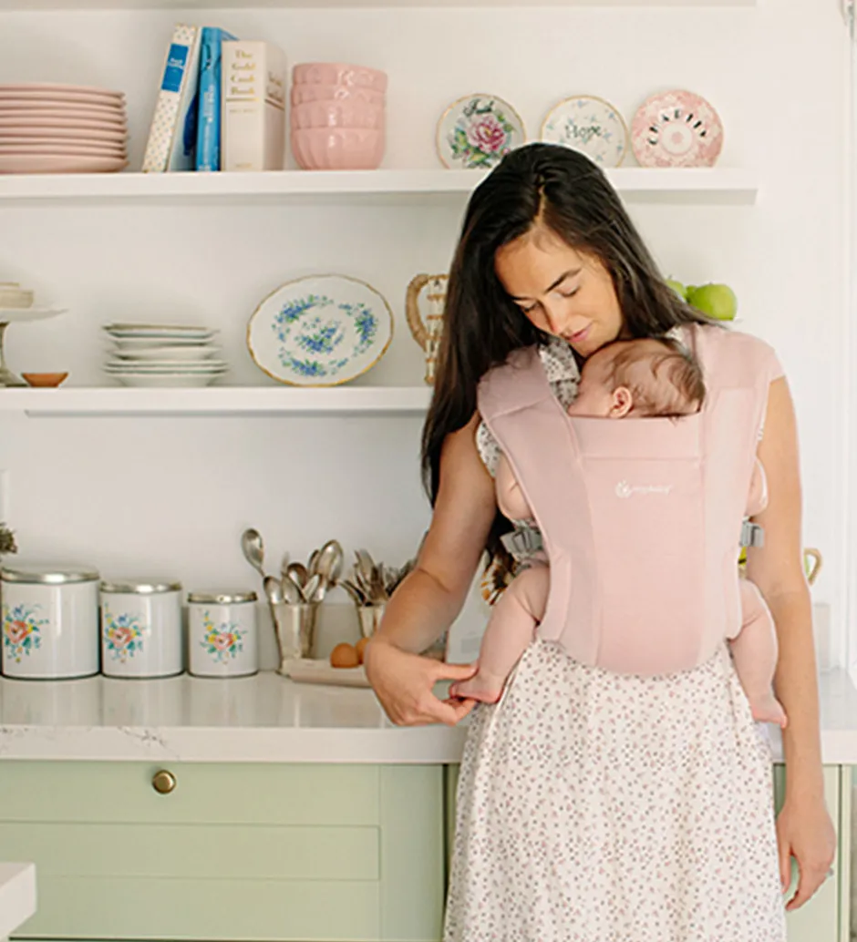 Bæreseler &Amp; Vikler*Ergobaby Bæresele - Embrace - Soft & Snug Knit - Blush Pink