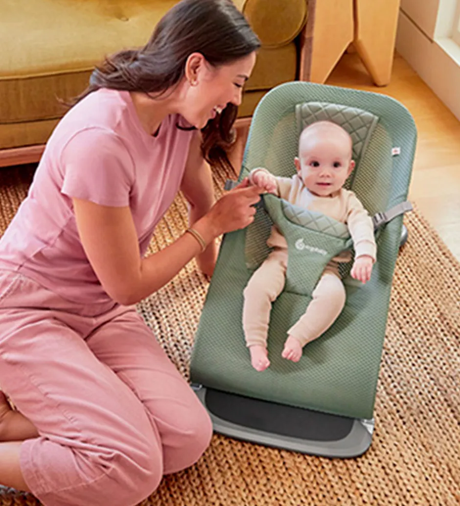Stole*Ergobaby Skråstol - Evolve 3-i-1 - Mesh - 84,5x41,5x56 cm - Sage