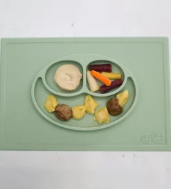 Dækkeservietter*EzPz Happy Mat - Silikone - Støvet Grøn