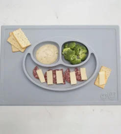 Dækkeservietter*EzPz Happy Mat - Silikone - Lysegrå