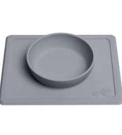Dækkeservietter*EzPz Happy Mini Bowl - Silikone - Grå