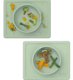 Dækkeservietter*EzPz Happy Mini Bowl - Silikone - Støvet Grøn