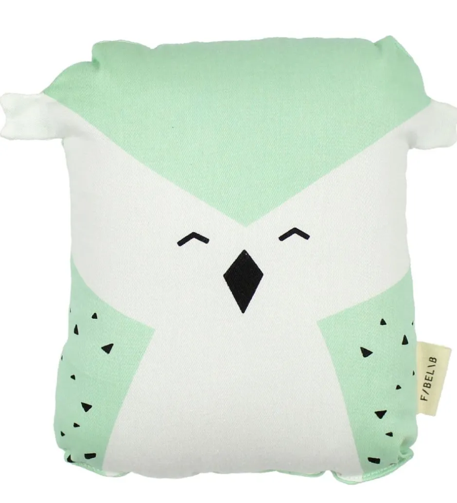 Fabelab Pude - 20x15 - Animal Friends - 20 cm - Turkis/Hvid m. U