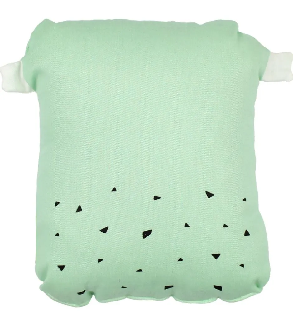 Fabelab Pude - 20x15 - Animal Friends - 20 cm - Turkis/Hvid m. U