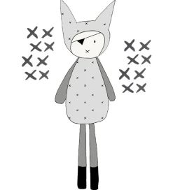 Wallsticker*Fabelab Wallstickers - Dreamy Friend Pirate - Grå m. Pirat