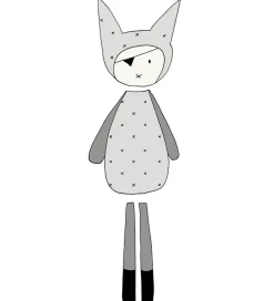 Wallsticker*Fabelab Wallstickers - Dreamy Friend Pirate - Grå m. Pirat