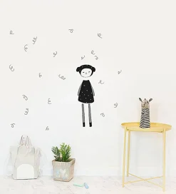 Wallsticker*Fabelab Wallstickers - Dreamy Friend Sheep - Sort m. Får