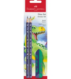 Tuscher Og Farver*Faber-Castell Blyantsæt - 3 Dele - Dinosaur