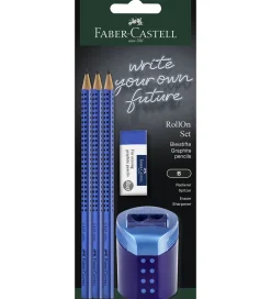 Skriveredskaber*Faber-Castell Blyantsæt - Roll On - 5 Dele - Sky Blue
