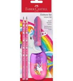 Tuscher Og Farver*Faber-Castell Blyantsæt - Unicorn - 4 Dele - Pink