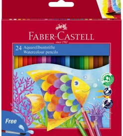 Maling*Faber-Castell Farveblyanter - Akvarel - 24 stk + 1 Pensel