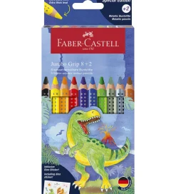 Skriveredskaber*Faber-Castell Farveblyanter - 10 stk. - Jumbo Grip Dino
